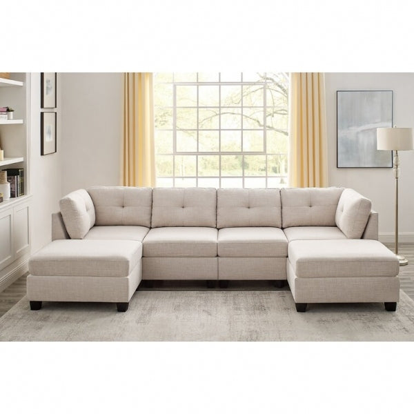 Chenault 92&prime;&prime; Wide Reversible Modular Sofa &amp; Chaise With Ottoman