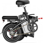 & CLEARANCE Folding Electric Bike, 250W Electric Bike Suitable for Adults and Teenagers Removable Battery Fat Tire Electric Bike Beach Snow Bicycle, Best Fathers Mothers Lovers (Black)