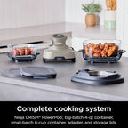 Ninja Crispi 4 in 1 Portable Glass Air Fryer Cooking System 4QT 6 Cup TempWare Glass Containers