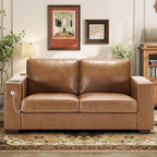 Hanherry 89" Sofa for Living Room, Modern Comfy Sofa with Medium Firm Seat Cushion, Removable Cover,Wide Armrest,USB/Type-C Port,Chenille Fabric Couches for Small Space,Apartment