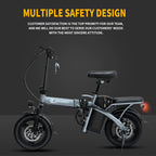 Ebikes for Adults, 400W Motor 22MPH Max Speed, 14?? Tire, 48V 15AH Removable Battery for Electric Bike, Multi-Shock Absorption, City Commuter, Foldable Adult Electric Bicycles