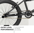 WEIZE Freestyle BMX Bicycle 20 Inch Stunt Bike for Kids and Adults Men and Women High Strength Steel Frame 360 Degree Rotor Freestyle