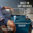 Coleman Classic Series Insulated Portable Wheeled Cooler, Leak-Resistant Outdoor Hard Cooler Keeps Ice up to 5 Days, 100-Quart