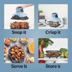 Ninja Crispi 4 in 1 Portable Glass Air Fryer Cooking System 4QT 6 Cup TempWare Glass Containers