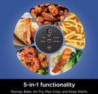 Ninja Crispi 5 in 1 Portable Glass Air Fryer Cooking System Small and large batch containers