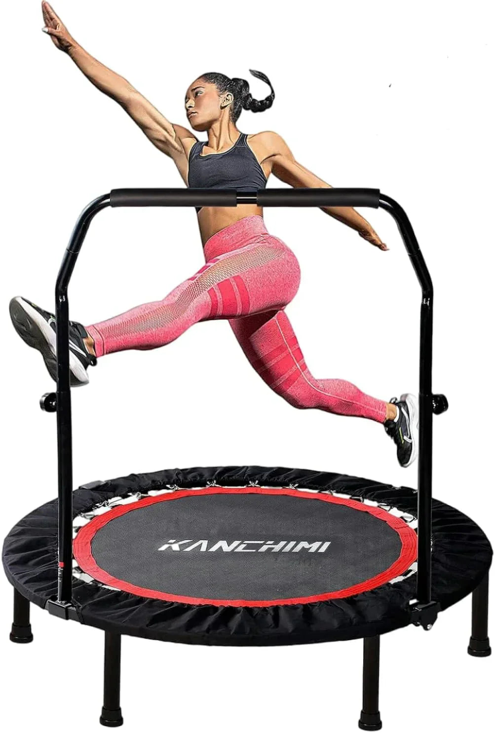 Kanchimi 40" 48" Folding Mini Fitness Indoor Exercise Workout Rebounder Trampoline