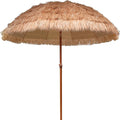 AMMSUN 2.3m Hawaiian Tiki Beach Umbrella - UPF 50+, Tilt, Natural