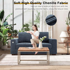 Hanherry 89" Sofa for Living Room, Modern Comfy Sofa with Medium Firm Seat Cushion, Removable Cover,Wide Armrest,USB/Type-C Port,Chenille Fabric Couches for Small Space,Apartment