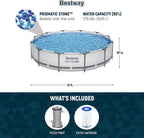 Steel Pro MAX 10 Foot x 30 Inch Round Metal Frame Above Ground Backyard Swimming Pool Set