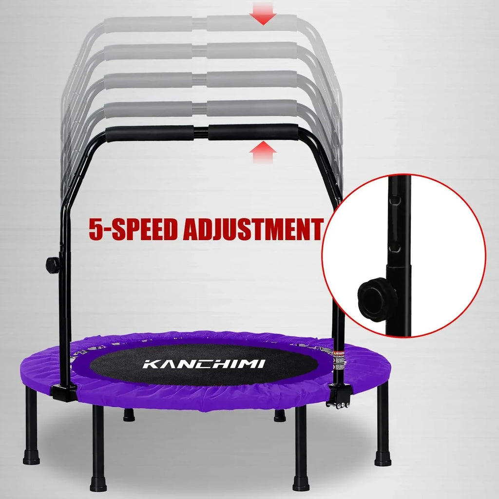 Kanchimi 40" 48" Folding Mini Fitness Indoor Exercise Workout Rebounder Trampoline