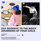Donner Electric Drum Set For Kids Beginner, 68+ Sounds, Quiet Mesh Pad