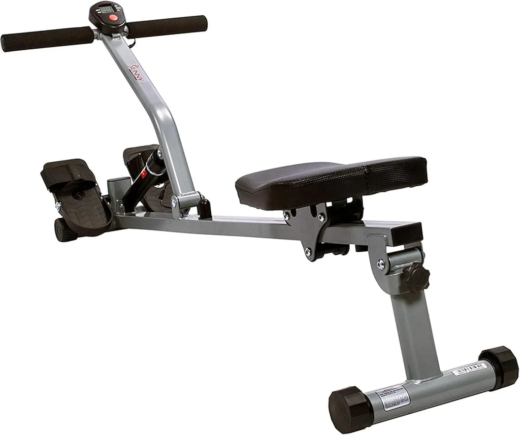 Sunny Health & Fitness Compact Adjustable Rowing Machine with 12 Levels of Resistance