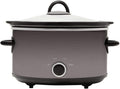 Westinghouse 3.5L Electric Slow Cooker with Ceramic Pot, 210W - Stainless Steel & Black