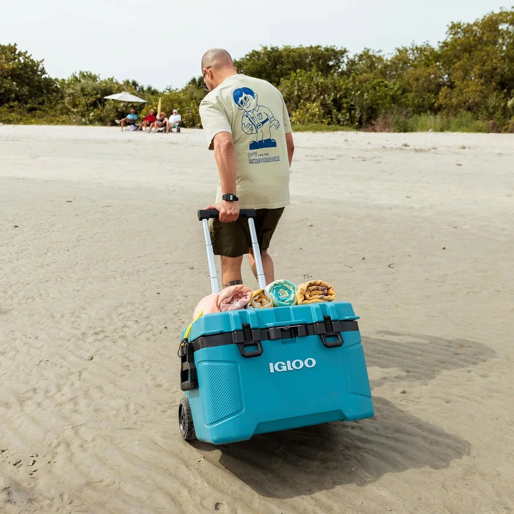 Igloo 52Qt Wheeled Cooler Insulated Hard Shell Ice Chest
