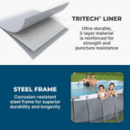 Power Steel 14' x 8'2" x 39.5" Oval Above Ground Pool Set | Includes 530gal Filter Pump, Ladder, ChemConnect Dispener