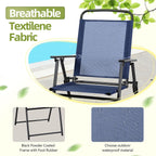 Vongrasig 6 Piece Folding Patio Dining Set Small Metal Outdoor Garden Patio Table and Chair Set