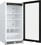 EdgeStar VBM101 22" Wide 10.1 Cu. Ft. Commercial Beverage Merchandiser ?C Stainless Steel, Temp Alarm, Reversible Door