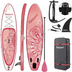 FBSPORT 11' Premium Stand Up Paddle Board, Yoga Board with Durable SUP Accessories & Carry Bag | Wide Stance, Surf Control, Non-Slip Deck, Leash, Paddle and Pump for Youth & Adult