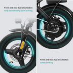 Electric Bike for Adults Teens Folding E-Bike Commuter City Foldable ebike Motor 48V 24MPH