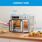 Midea Flexify French Door Toaster Oven Air Fryer Combo, 26.4 QT, Extra Large Air Fryer Countertop