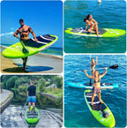 FBSPORT 11' Premium Stand Up Paddle Board, Yoga Board with Durable SUP Accessories & Carry Bag | Wide Stance, Surf Control, Non-Slip Deck, Leash, Paddle and Pump for Youth & Adult