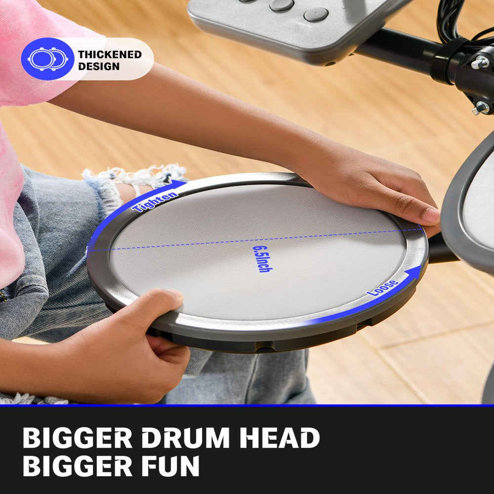 Donner Electric Drum Set For Kids Beginner, 68+ Sounds, Quiet Mesh Pad