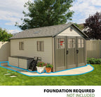 Lifespan 11 x 18.5 feet. Outdoor Storage Shed, 11 x 18.5, Desert Sand