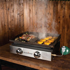 Blackstone 1666 22?? Tabletop Griddle with Stainless Steel Faceplate, Powder Coated Steel, Black