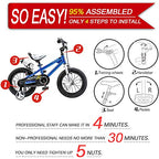 Royalbaby Kids Bike Freestyle BMX Bicycle with Training Wheels Kickstand