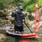 FunWater Inflatable Stand Up Paddle Board with Premium SUP Paddle Accessories, Non-Slip EVA Deck, 11'/10'6' Paddle