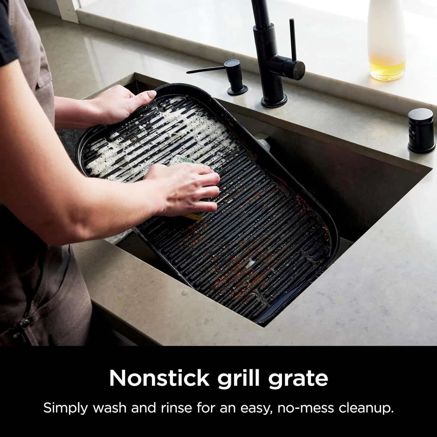 Premium XL Outdoor Grill & Smoker, Bluetooth, App Enabled, 7-in-1 Master Grill, BBQ Smoker, Outdoor Air Fryer, Woodfire Technology, 2 Built-In Thermometers, Black
