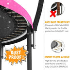 JUMPZYLLA Trampoline 8FT 10FT 12FT 14FT 15FT 16FT Trampoline with Enclosure - Recreational Trampolines with Ladder and AntiRust Coating, ASTM Approval Outdoor Trampoline for Kids