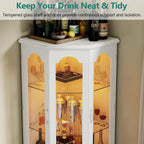 Corner wine cabinet with LED lights tall modern wine cabinet home bar wine storage cabinet