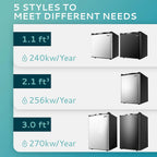 Upright freezer, 3.0Cubic Feet, Single Door Compact Mini Freezer with Reversible Door Small freezer for Home/Dorms/Apartment/Office