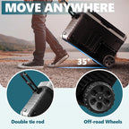 12 Volt Refrigerator, 53QT(50L) Electric Cooler, Portable Freezer 12V/24V DC 110-240V AC, 12V Fridge -4?H~68?H, 12V Cooler with Wheels & 2 Baskets for Travel, Truck, Boat, Camping