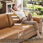 Hanherry 89" Sofa for Living Room, Modern Comfy Sofa with Medium Firm Seat Cushion, Removable Cover,Wide Armrest,USB/Type-C Port,Chenille Fabric Couches for Small Space,Apartment