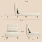 3-in-1 sleeper chair bed convertible chair bed futon sofa with adjustable backrest
