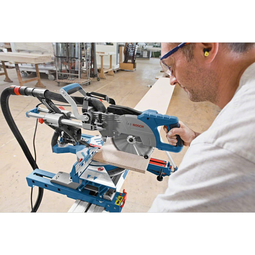 Bosch Professional GT GCM 8 SJL + GTA 2600 Scie &agrave; Onglet radiale ch&acirc;ssis Professional, Bleu
