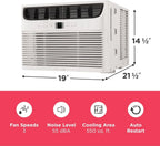 Frigidaire 5,000 BTU Window Air Conditioner Remote Control Cools Up to 150 Sq. Ft. Quiet Operation