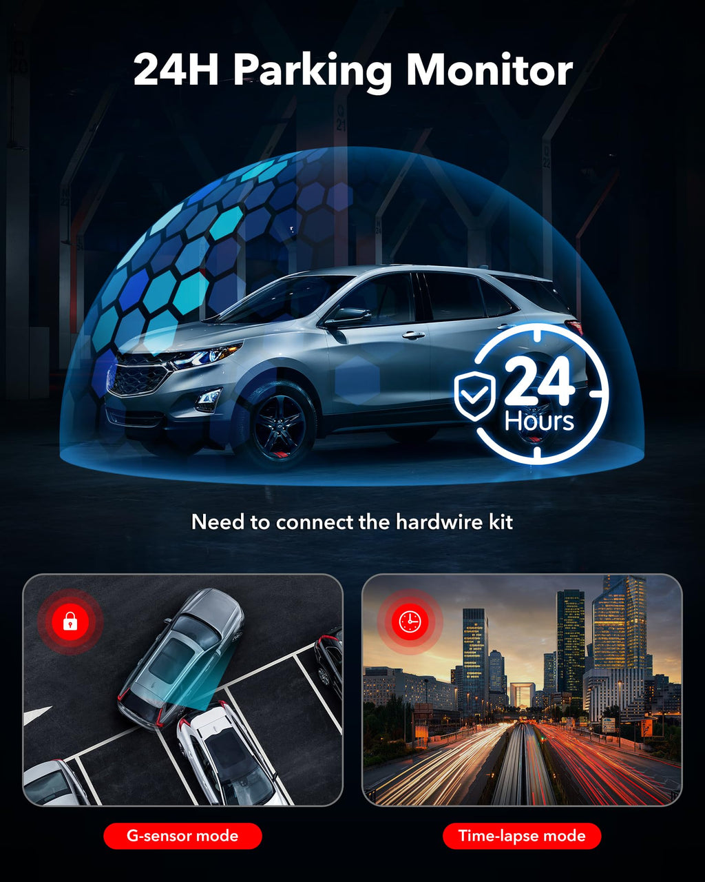 REDTIGER Dash Cam Front Rear, 4K/2.5K Full HD Dash Camera for Cars