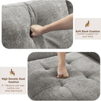 Hanherry 89" Sofa for Living Room, Modern Comfy Sofa with Medium Firm Seat Cushion, Removable Cover,Wide Armrest,USB/Type-C Port,Chenille Fabric Couches for Small Space,Apartment