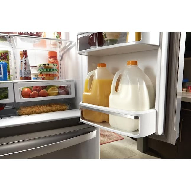 Whirlpool 24.5-cu ft 4-Door French Door Refrigerator with Ice Maker (Fingerprint Resistant Stainless Steel) ENERGY STAR