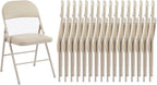 Sweetcrispy Folding Chair 12 Pack, Leather Padded Folding Chairs, Sturdy Metal Foldable Chairs