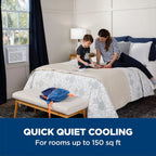 GE Window Air Conditioner Unit, 6,000 BTU for Small Rooms up to 250 sq ft. with Adjustable Fan and Cooling Settings, Perfect for Small Bedroom or Living Room, Easy Install Kit Included, White