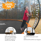 JUMPZYLLA Trampoline 8FT 10FT 12FT 14FT 15FT 16FT Trampoline with Enclosure - Recreational Trampolines with Ladder and AntiRust Coating, ASTM Approval Outdoor Trampoline for Kids
