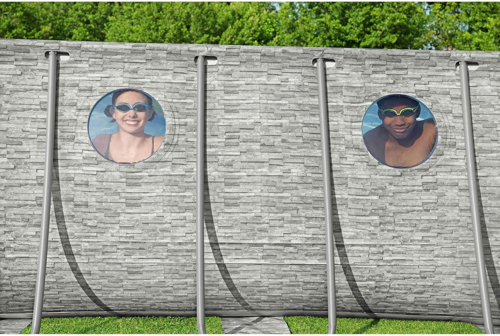 Power Steel Swim Vista Series II 14' x 8' 2" x 39.5" Above Ground Outdoor Swimming Pool Set