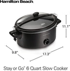 Slow Cooker Extra Large 10 Quart Stay or Go Portable With Lid Lock
