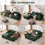 110 Cloud Sectional Couch, Boneless Sofa for Living Room Modular Sectional Sofa with Deep Seat