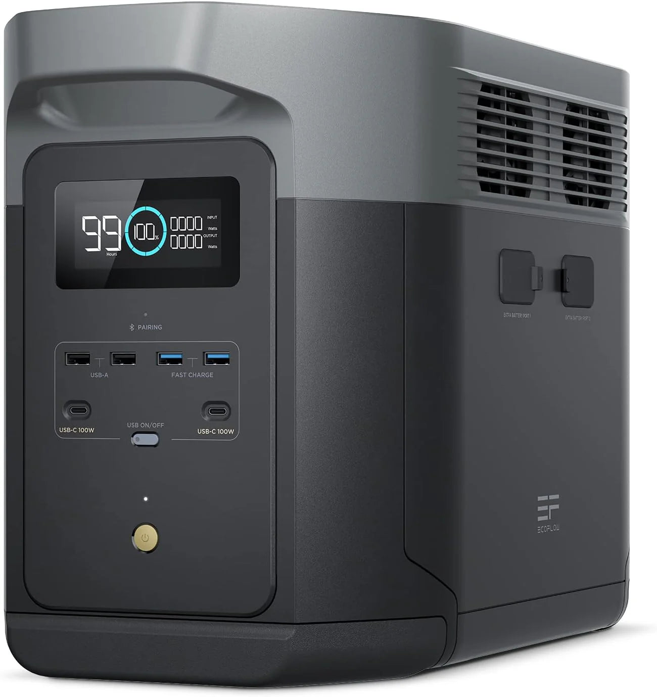 Portable Power Station DELTA 2 Max, 2400W LFP Solar Generator, Full Charge in 1 Hr, 2048Wh Solar Powered Generator for Home Backup(Solar Panel Optional)