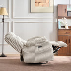 Electric rotary rocker lounge chair for adults with massage and calories, USB and C charging ports